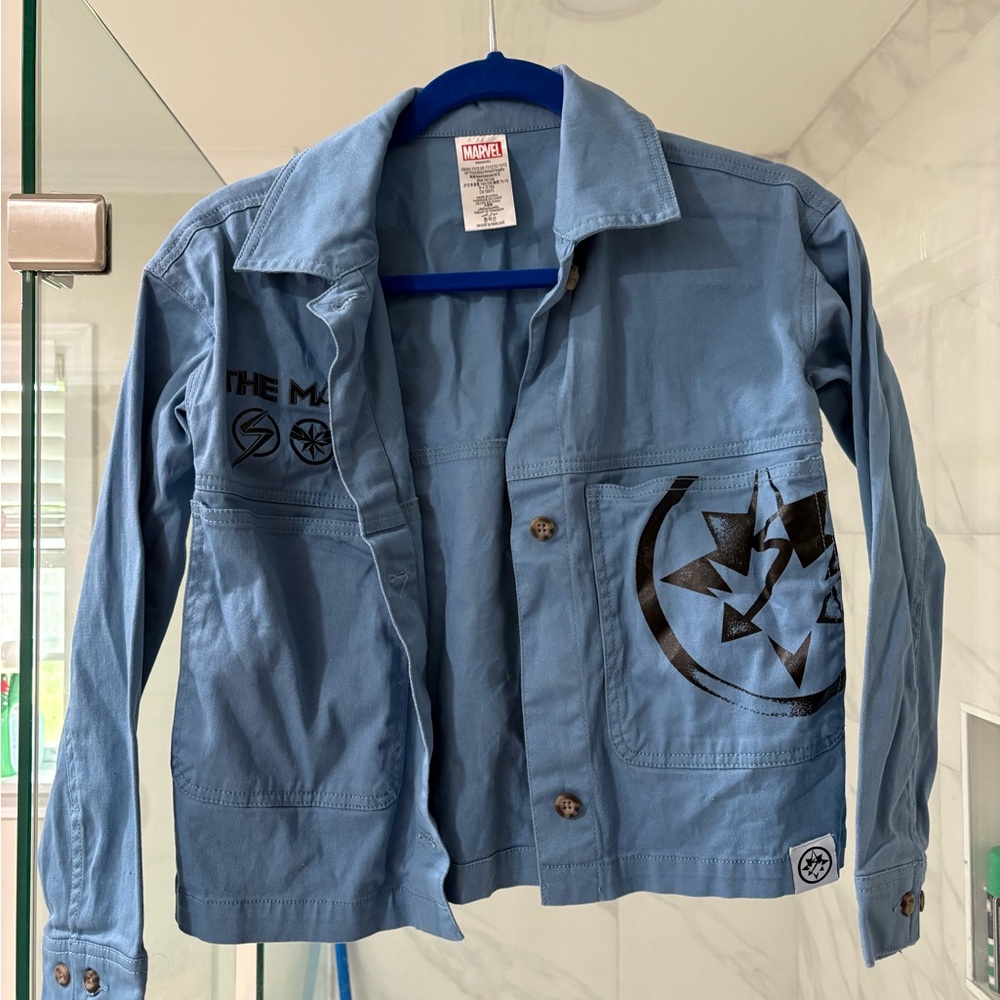 Marvel Blue Apparel with Red Label